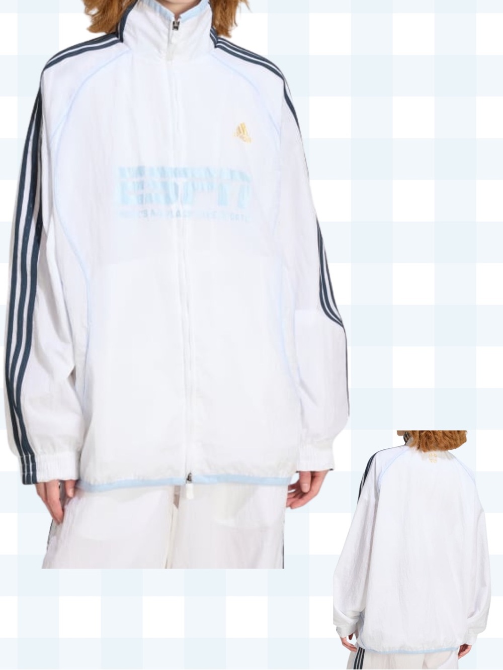 Adidas Originals Women Teamgeist 2.0 white track top oversized jacket size small
